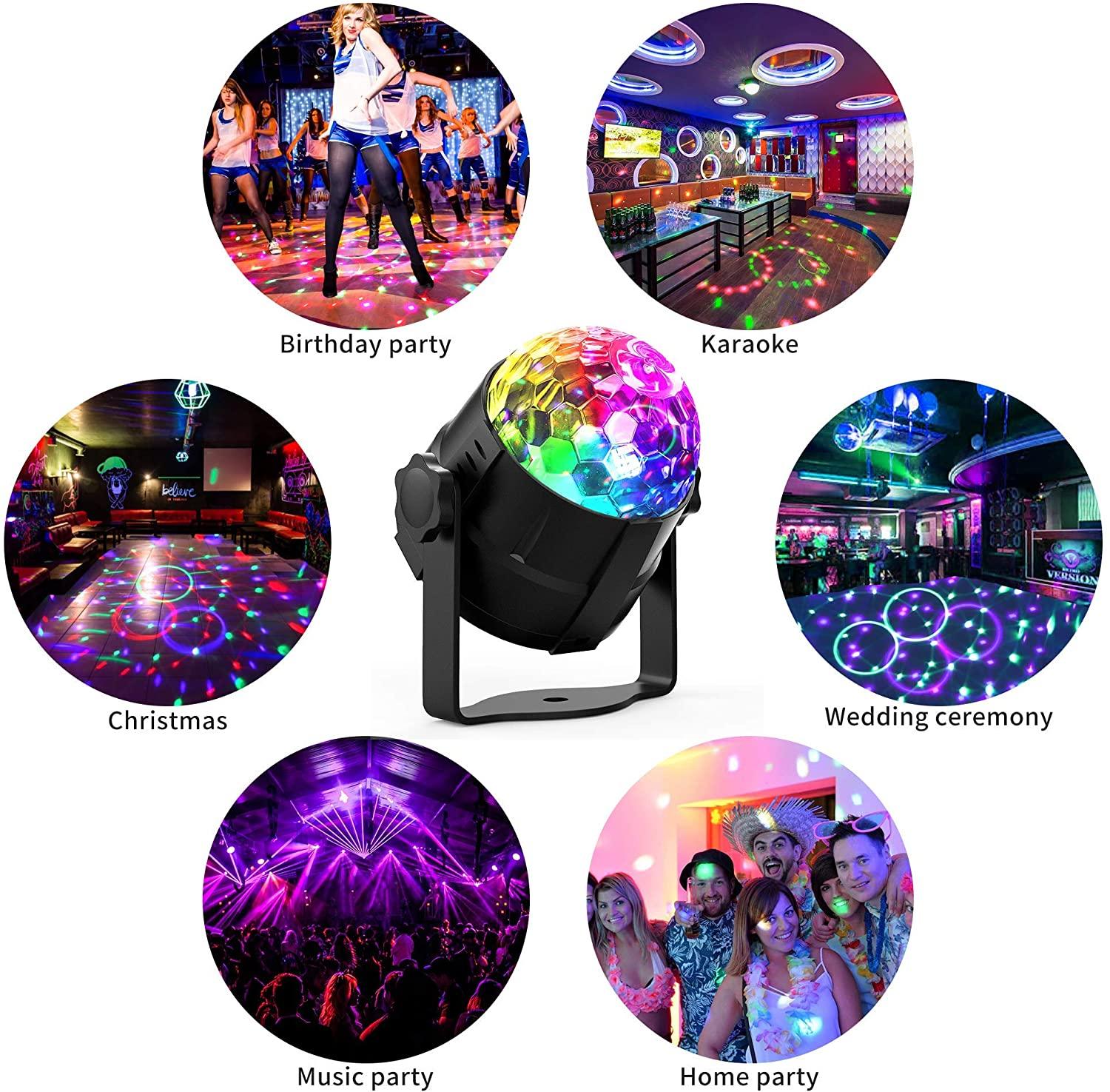 15 Colors Disco Light Ball, Sound Activated Strobe Light With Remote Control for Home Glow Birthday Wedding Parties - If you say i do