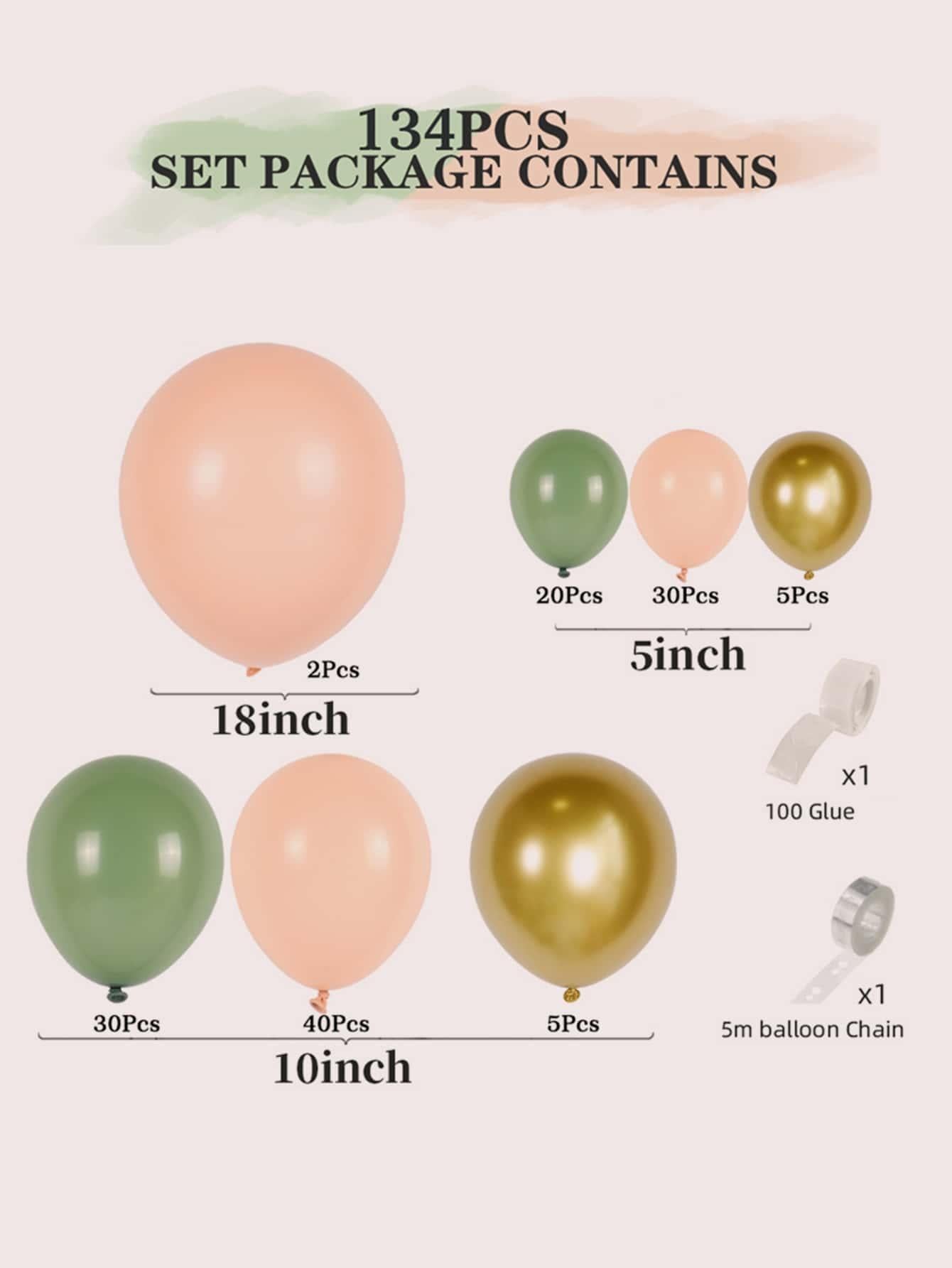 134pcs Birthday Decorative Balloon Garland - If you say i do