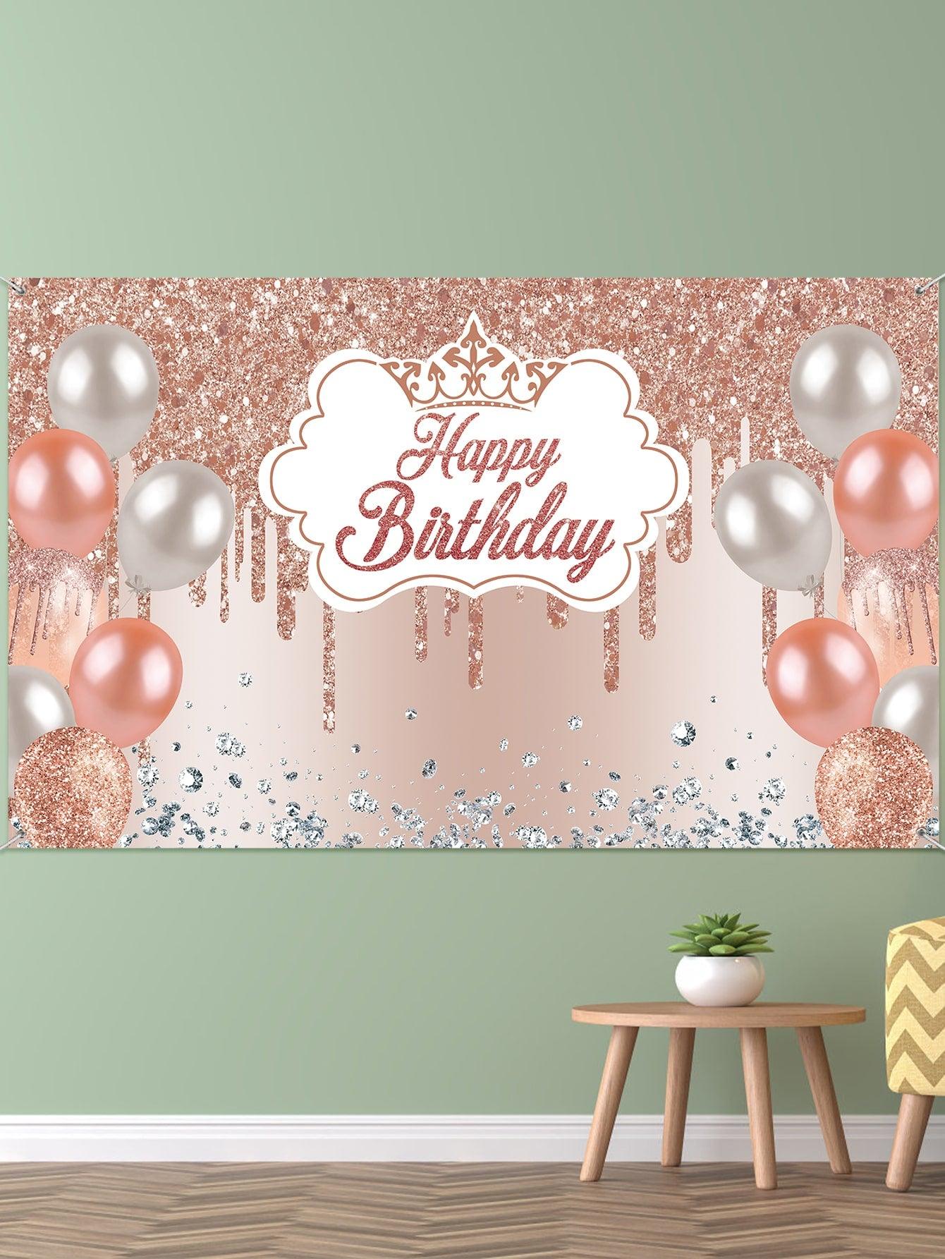 1pc Balloon Pattern Birthday Party Backdrop Background Cloth - If you say i do