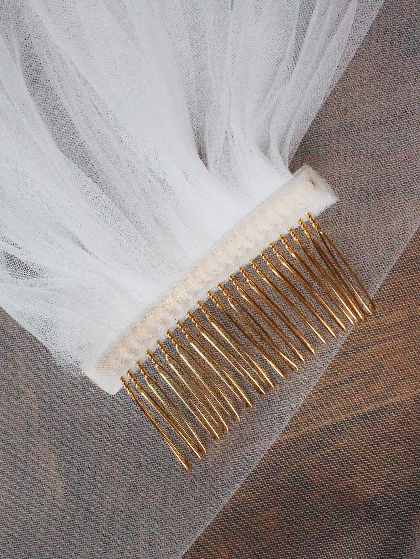 If You Say I Do Appliques Decor Bridal Veil with Hair Comb