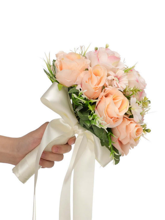 1pc Fabric Artificial Flower Bouquet For Wedding Ceremony - If you say i do
