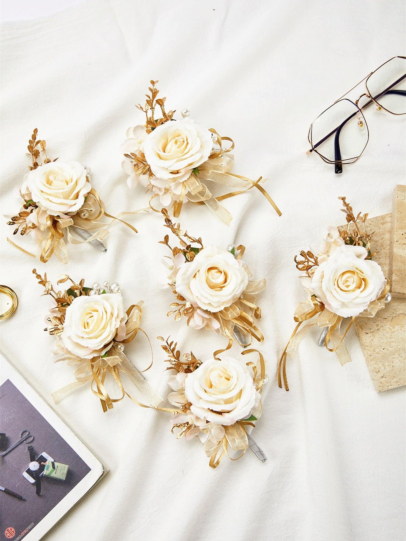 6pcs Flower Decor Boutonniere - If you say i do