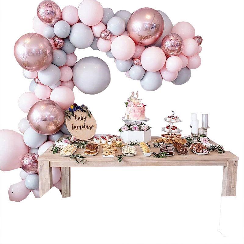 167Pcs/set Pink and Grey Balloon Arch Kit Set Birthday Wedding Baby Shower Bridal Shower Garland Decor - If you say i do