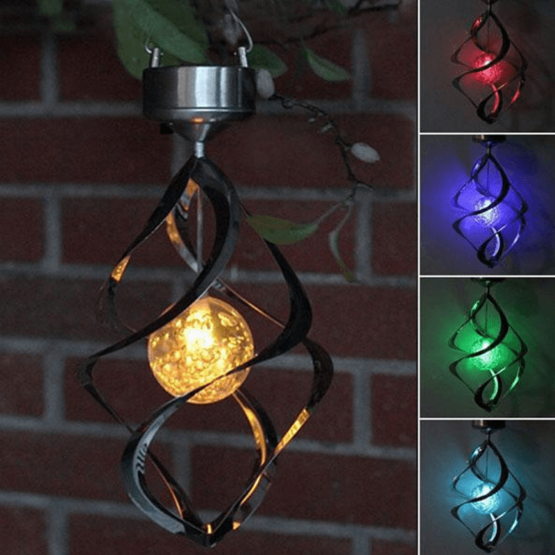 LED Color Changing Solar Revolving Wind Chimes Colorful Wind Chime to Your Place - If you say i do