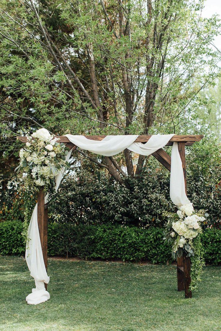 Wedding Arch Drapes Fabric 2 Panels 6 Yards White and Ivory Chiffon Fabric Drapery for Party Ceremony Stage Reception Decorations - If you say i do