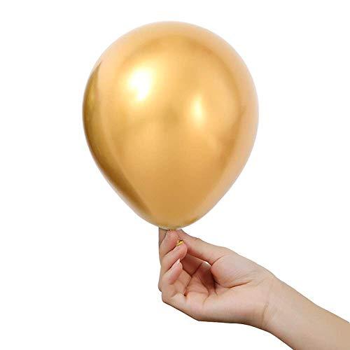 5inch 100pcs Gold Metallic Chrome Latex Balloon Shiny Thicken Balloon for Wedding Graduation Birthday Baby Shower Christmas Valentine’s Day Party - If you say i do