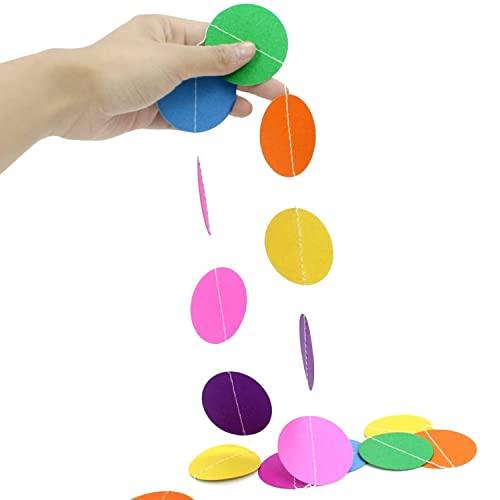 Cirkel Dots Streamers Cirkel Dot Papier Slinger, 5 Stks Kleurrijke Cirkel Dots Streamers Cirkel Dot Papier Slinger, 5 Stks Kleurrijke