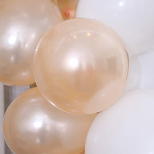 105Pcs 12Inch Balloon Garland Including Chrome Gold, White, Blush Pearl Confetti Balloons Decorations Backdrop Ideal for Wedding Birthday - If you say i do