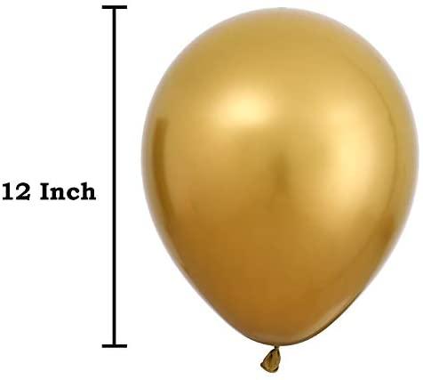 3.2g 12Inch 100pcs Metallic Chrome Balloon in Gold for Wedding Birthday Party Decoration - If you say i do