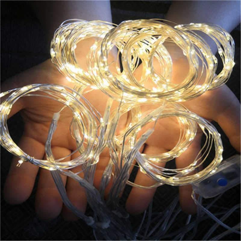 HOME LIGHTING Window Curtain String Lights With Green Vines Garland Lights / LED Wall Vine Lights - If you say i do
