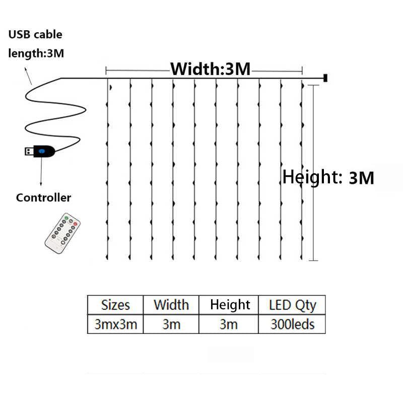 Curtain Lights with Remote, 8 Modes Curtain String Lights Decorations - If you say i do