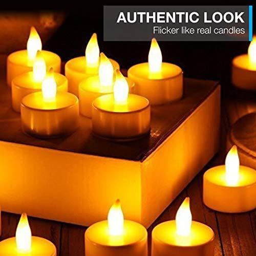 LED Candles, Lasts 2X Longer, Realistic Tea Lights Candles, LED Tealight Candles, Flickering Bright Tealights, Battery Operated Candles - If you say i do