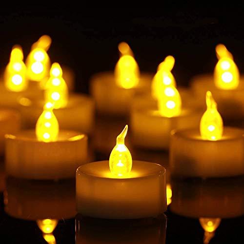 Tea Lights, 100 Pack Flameless LED Tea Lights Candles Flickering Warm Yellow 100+ Hours Battery-Powered Tealight Candle. - If you say i do