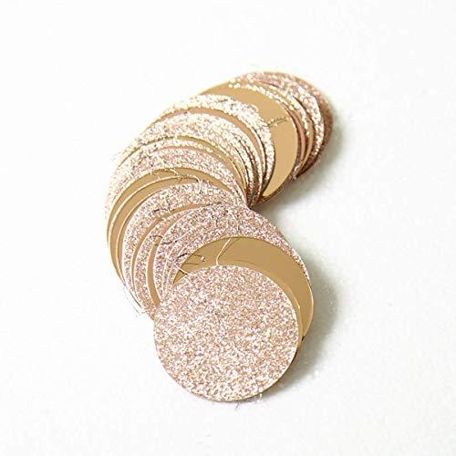 4 Pcs Glitter Champagne Gold Decorations Paper Circle Dots Garland Party Streamers Bunting Backdrop Hanging Decor - If you say i do