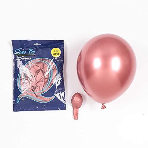 Hot Pink Balloon Garland Arch Kit, 140Pcs Pink Rose Gold Chrome Balloons for Birthday Wedding Party Balloons Decorations, Baby Shower Decorations - If you say i do