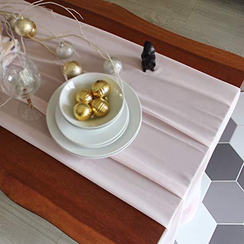 10ft Blushing Pink Chiffon Table Runner 28x120 Inches Romantic Wedding Runner Sheer Bridal Party Decorations - If you say i do