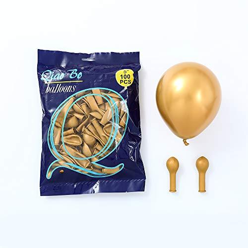5inch 100pcs Gold Metallic Chrome Latex Balloon Shiny Thicken Balloon for Wedding Graduation Birthday Baby Shower Christmas Valentine’s Day Party - If you say i do