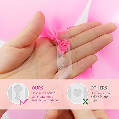 Prextex Balloon Decorating Accessory Kit for Arch and Garland - 32 Ft.  Balloon Tape Strip, 80 Ft. White Ribbon, 240 Dot Glue Points and 2 Balloon