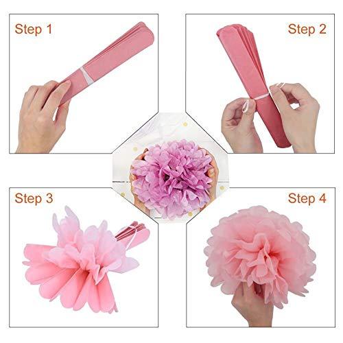 How to Make Tissue Paper Pom Poms  Tissue paper flowers, Baby shower  decorations, Tissue paper pom poms