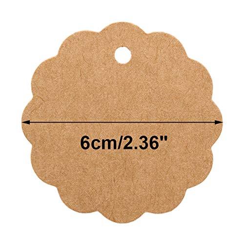 100PCS Brown Craft Scalloped Paper Gift Tags with 100Feet Natural Jute Twines for Birthday Party, Wedding Decoration Gifts, Arts & Crafts - If you say i do
