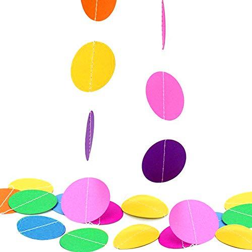 Happy Birthday Banner with Colorful Paper Flag Bunting Paper Circle Confetti Garland Swirl Streamers Honeycomb Ball for Birthday Party - If you say i do