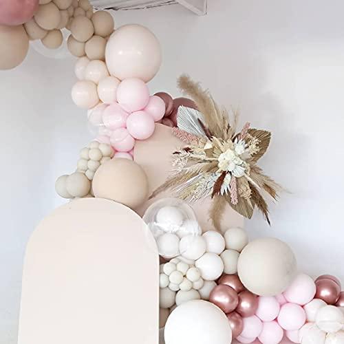 130Pcs Dusty Rose Pink Nude Mauve Brown Ivory White Boho Balloons Balloon Garland Kit - If you say i do