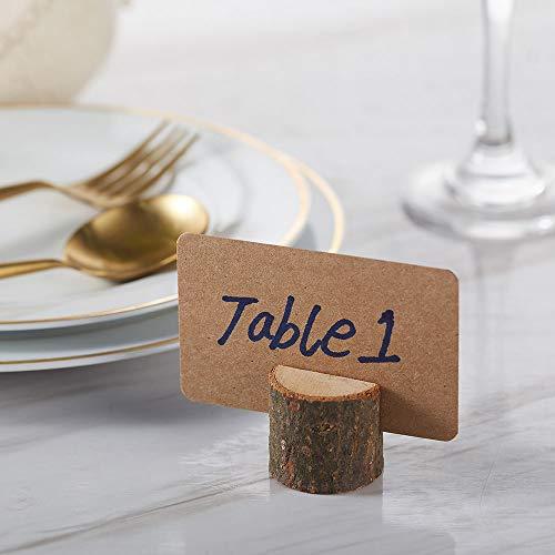 Wood Place Card Holders, 10Pcs Premium Rustic Table Number Holders - If you say i do