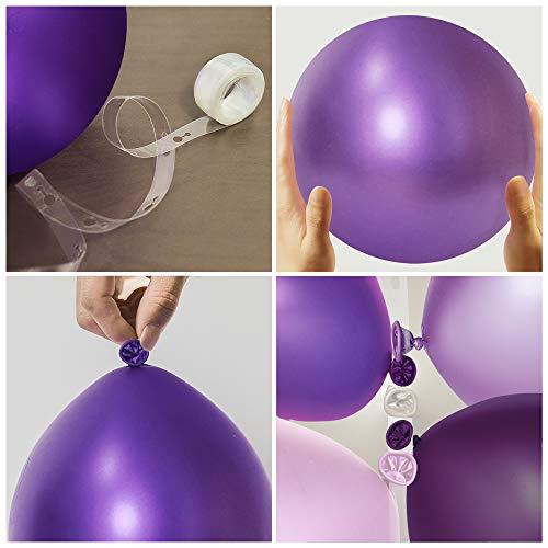 Purple Balloon Kit 136PCS 18In 12In 5In Purple Macaron Purple Metallic Purple Balloon Arch Garland - If you say i do