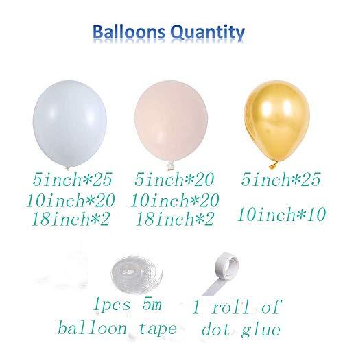 124Pcs Chrome Gold White and Double Skin with White Balloons for Wedding Birthday Baby Shower Graduation Anniversary - If you say i do