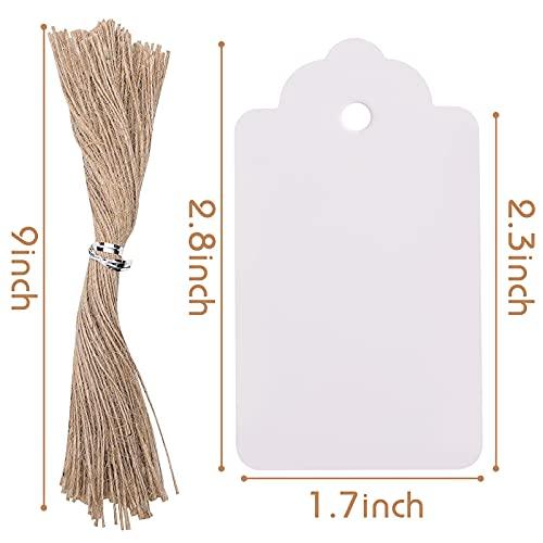 Paper Tags Gift Hang Tags with String 200pcs White – If you say i do