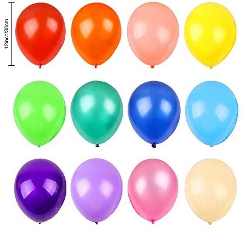120 Assorted Color Balloons 12 Inches 12 Kinds of Rainbow Party Latex Balloons, Latex Balloons for Party Decoration, Birthday Party Supplies - If you say i do