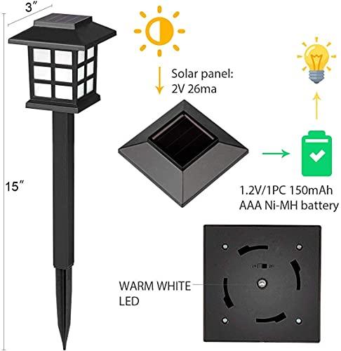 8 Pack Solar Pathway Lights Outdoor, Christmas Yard Decoration, Waterproof Outdoor Solar Lights - If you say i do