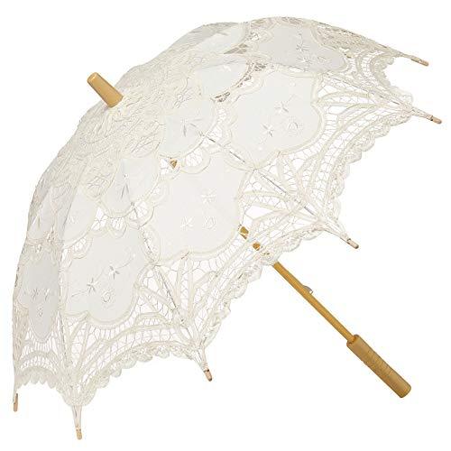 Lace Umbrella Parasol Vintage Wedding Bridal Umbrella for Decoration Photo Lady Costume 1920s Party - If you say i do