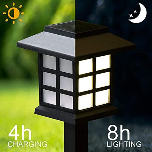 8 Pack Solar Pathway Lights Outdoor, Christmas Yard Decoration, Waterproof Outdoor Solar Lights - If you say i do