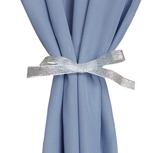 OSVINO 10ft Pearl Table Runner 63x120 Inches Blue Chiffon Romantic