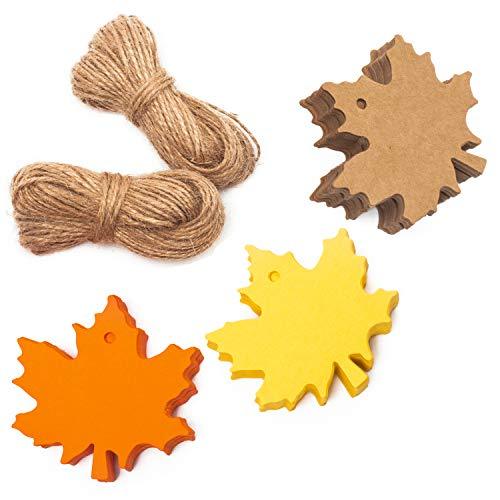 150 Pcs Fall Gift Tags Maple Leaves Favor Paper Tags Favor with 131 Feet Natural Jute Twine for Autumn, Thanksgiving, Wedding, Craft Presents - If you say i do