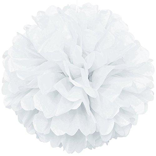 10pcs DIY Decorative Tissue Paper Pom-poms Flowers Ball Perfect for Party Wedding Home Outdoor Decoration (12-inch Diameter, White) - If you say i do