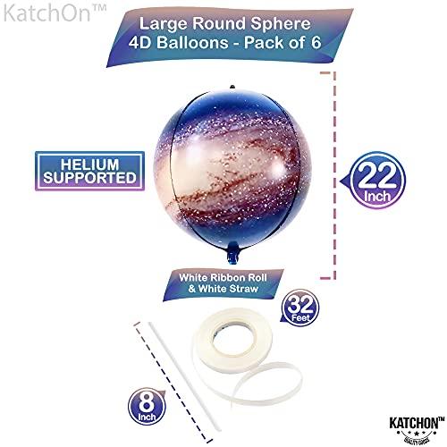 Galaxy Balloons for Galaxy Party Decorations - Galaxy Party Supplies | Large 22 Inch 360 Round Sphere 4D Space Balloons for Galaxy Birthday - If you say i do