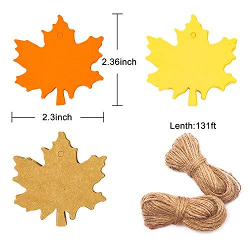 150 Pcs Fall Gift Tags Maple Leaves Favor Paper Tags Favor with 131 Feet Natural Jute Twine for Autumn, Thanksgiving, Wedding, Craft Presents - If you say i do