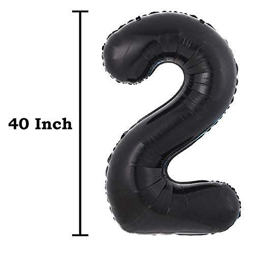 40inch Jumbo Black 21 Number Balloons for 21st Birthday Decorations Helium Balloons Party Supplies use Them as Props for Photos (Black 21) - If you say i do