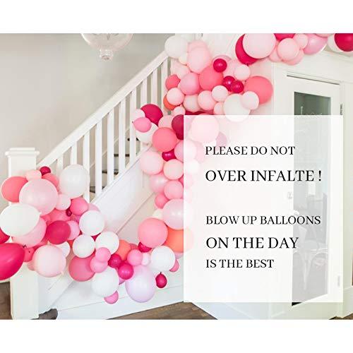 Pink Balloons 120 Pack Latex Balloons 10 Inch - Baby Pink Balloons Round Balloon Macaron 6 Colors for Baby Girl Party - If you say i do