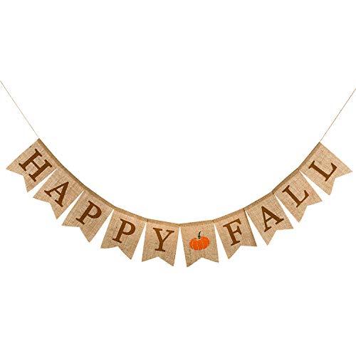 Happy Fall Pumpkin Burlap Banner Harvest Home Decor Bunting Flag Garland Party Thanksgiving Day Decoration - If you say i do
