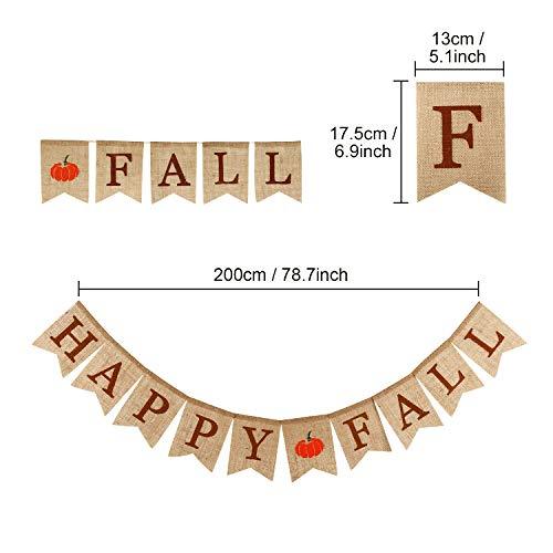 Happy Fall Pumpkin Burlap Banner Harvest Home Decor Bunting Flag Garland Party Thanksgiving Day Decoration - If you say i do