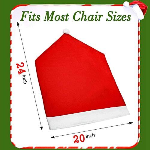 Christmas Chair Covers Set of 6 Christmas Decoration Santa Hat Chair Back Covers for Xmas Dinning Decoration Christmas - If you say i do