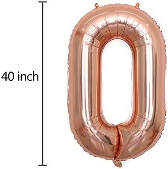 40 inch Jumbo 30 Rose Gold Foil Balloons for 30th Birthday Party Supplies,Anniversary Events Decorations - If you say i do