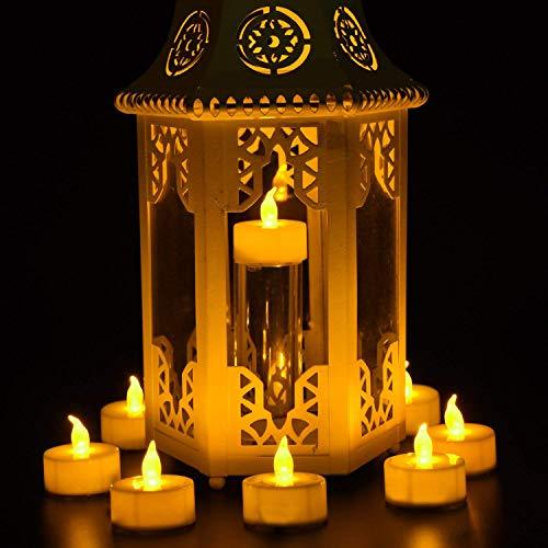 Tea Light Box Ornament With Flickering LED Candle 