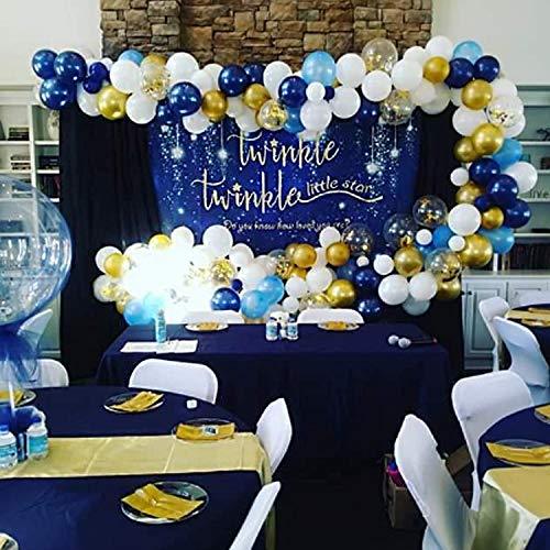 129Pcs Navy Blue Gold Balloon Arch Garland Kit, Navy White Gold Confetti Balloons for Graduation Party Baby Shower Wedding Birthday - If you say i do