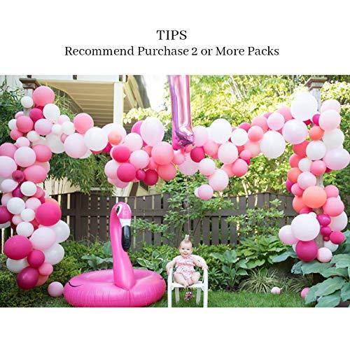 Pink Balloons 120 Pack Latex Balloons 10 Inch - Baby Pink Balloons Round Balloon Macaron 6 Colors for Baby Girl Party - If you say i do