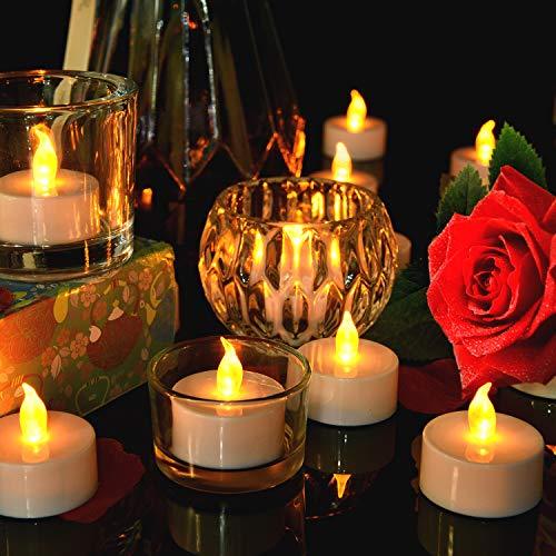 24 Pack Battery Operated Flameless LED Tea Light Fake Candles for Votive, Party, Weddings, Birthdays, Mother's Day - If you say i do