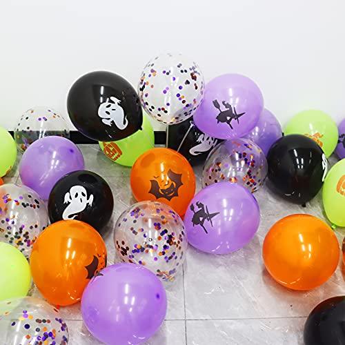 62PCS Halloween Party Balloons Decorations, 12 Inch Black Orange Purple Green Confetti Balloons for Kids Halloween Birthday - If you say i do